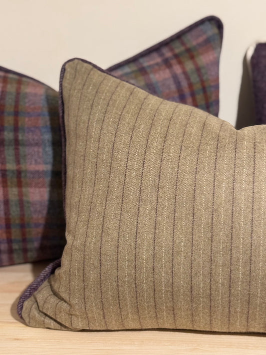 Edgar Cushion in Merino Wool Flannel