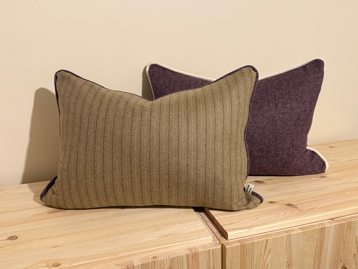 Edgar Cushion in Merino Wool Flannel