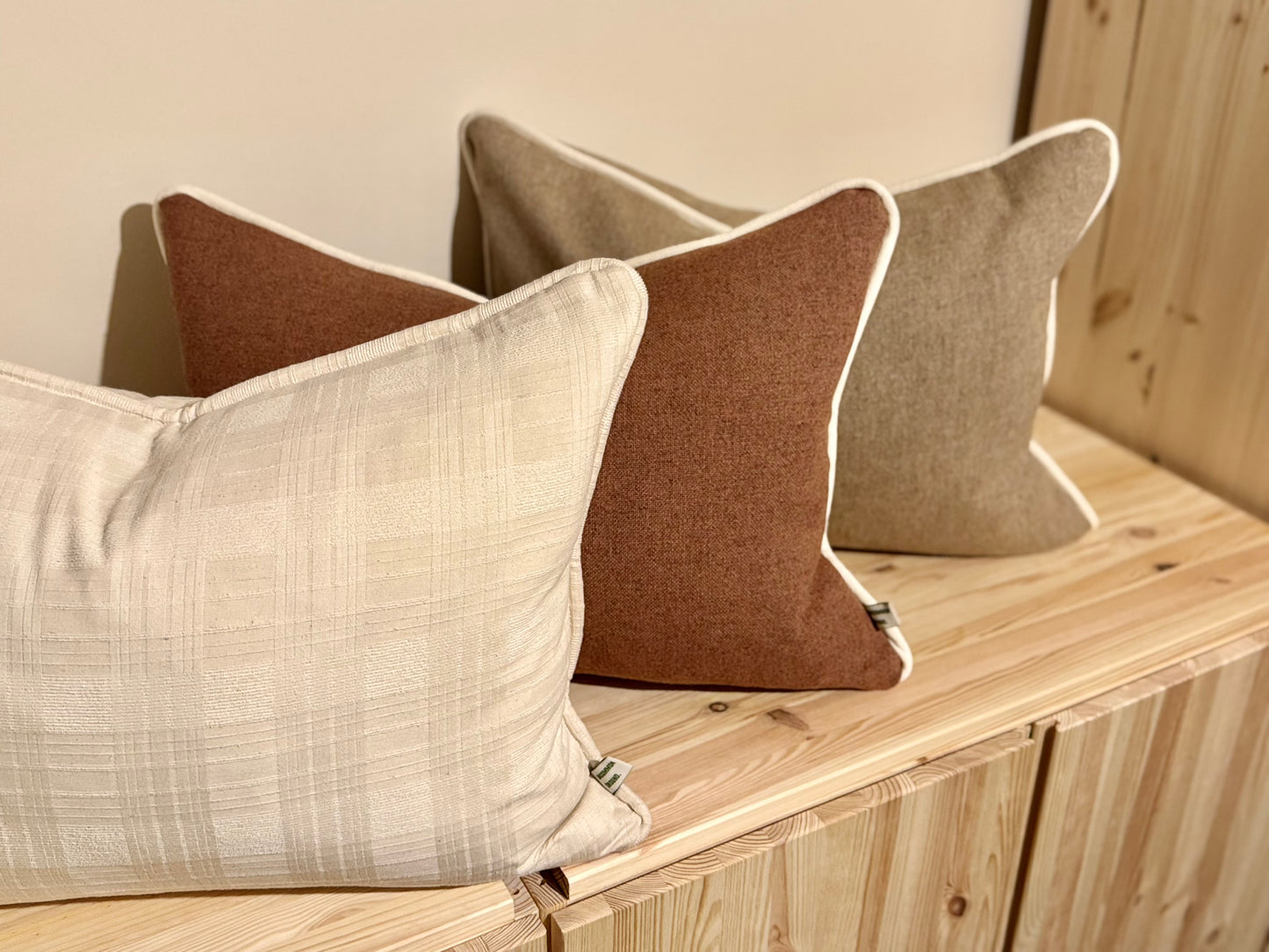 Bertie Cushion in Raw Yorkshire Wool